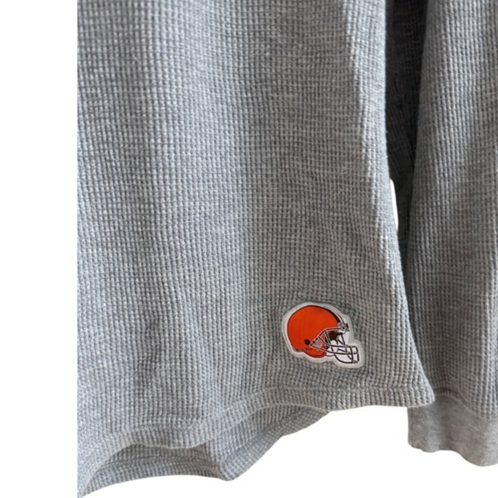 WEAR by Erin Andrews‎ Browns Waffle Henley Top Gray Medium - Picture 4 of 7